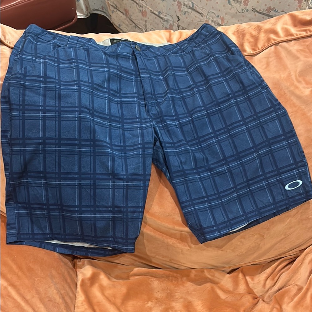 Oakley Navy Checkered Shorts